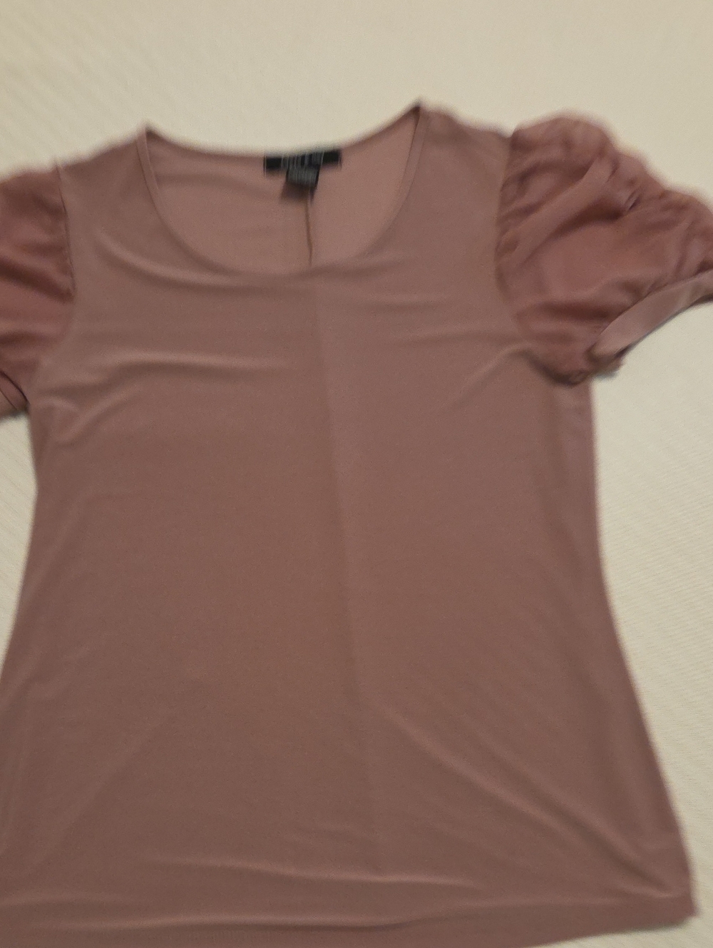 Adele and May Puff Sleeve Short Sleeve Top in Pink Like New